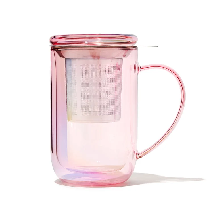 DAVIDsTEA Iridescent Pink Double Walled Glass Nordic Mug — SKU SB-FB6799-DC87F700F311EB - Image 2