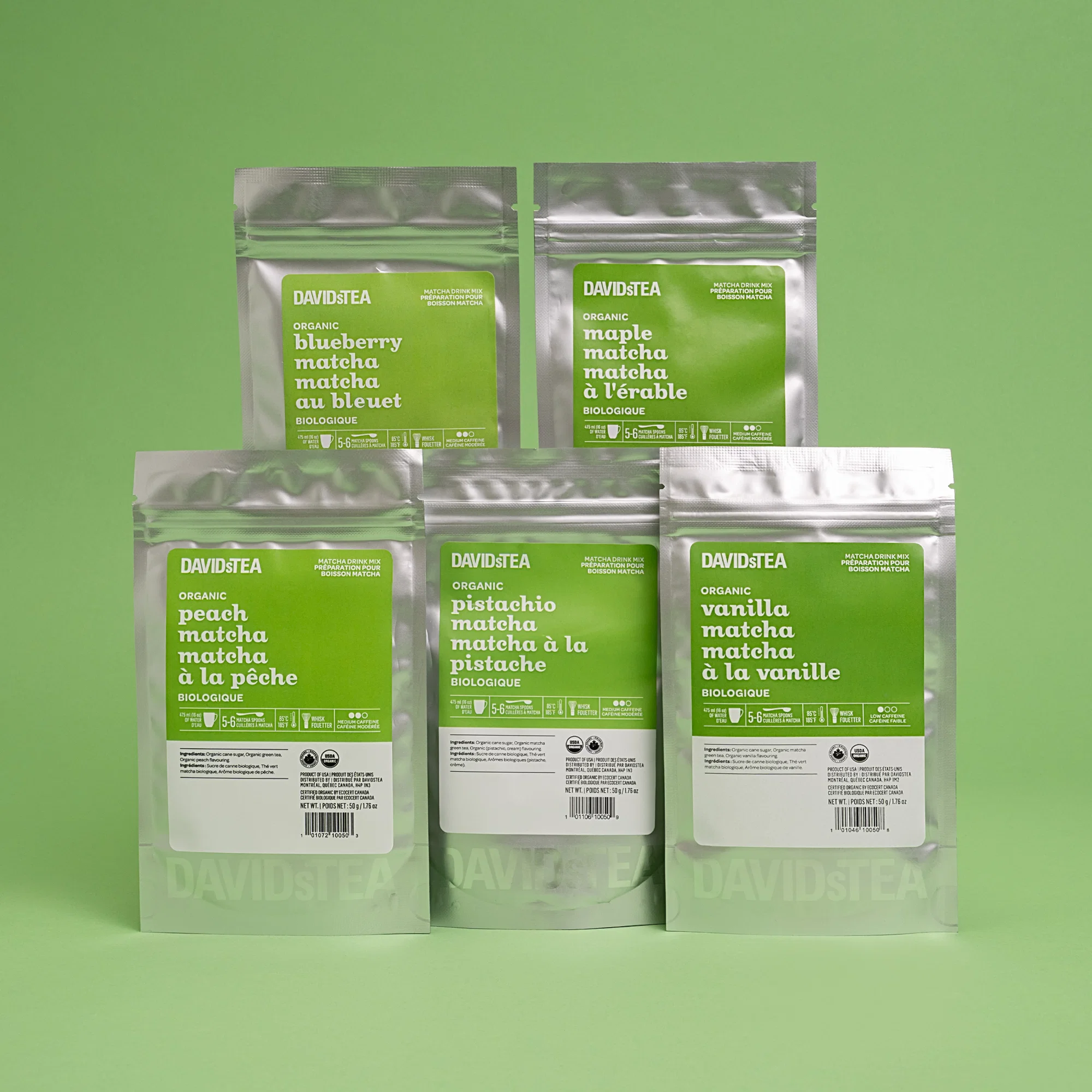 DAVIDsTEA Organic Matcha Best Sellers Tea Bundle