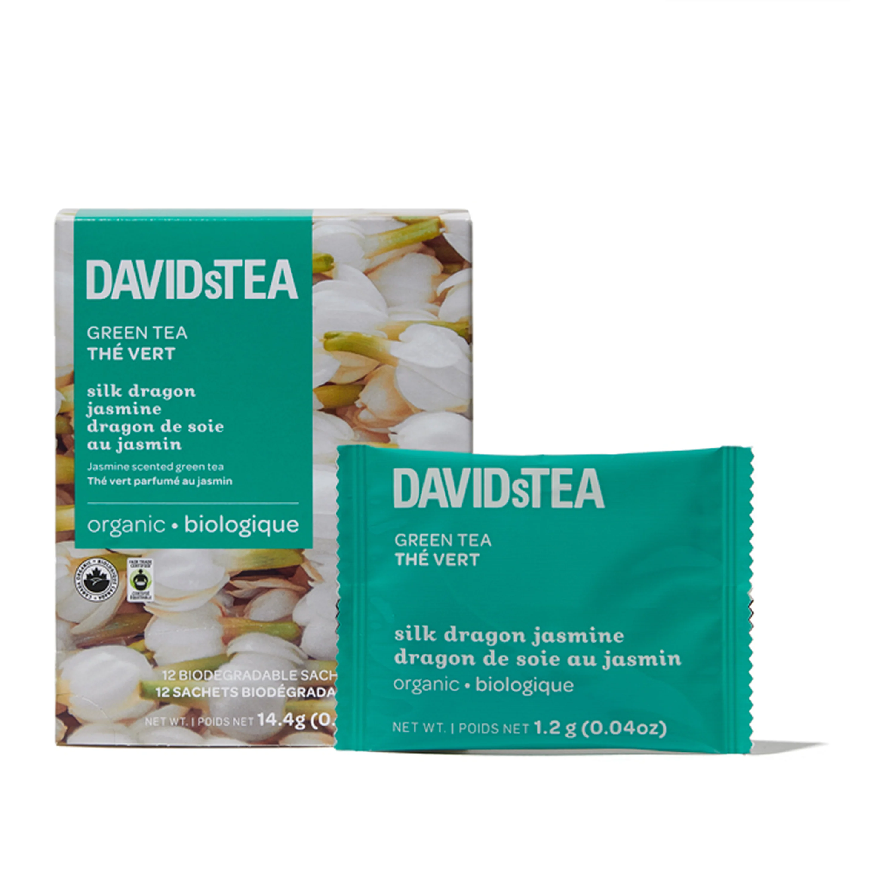 DAVIDsTEA Organic Silk Dragon Jasmine Tea Pack of 12 Sachets — SKU SB-FB6799-13A141EFF8ED56 - Image 2
