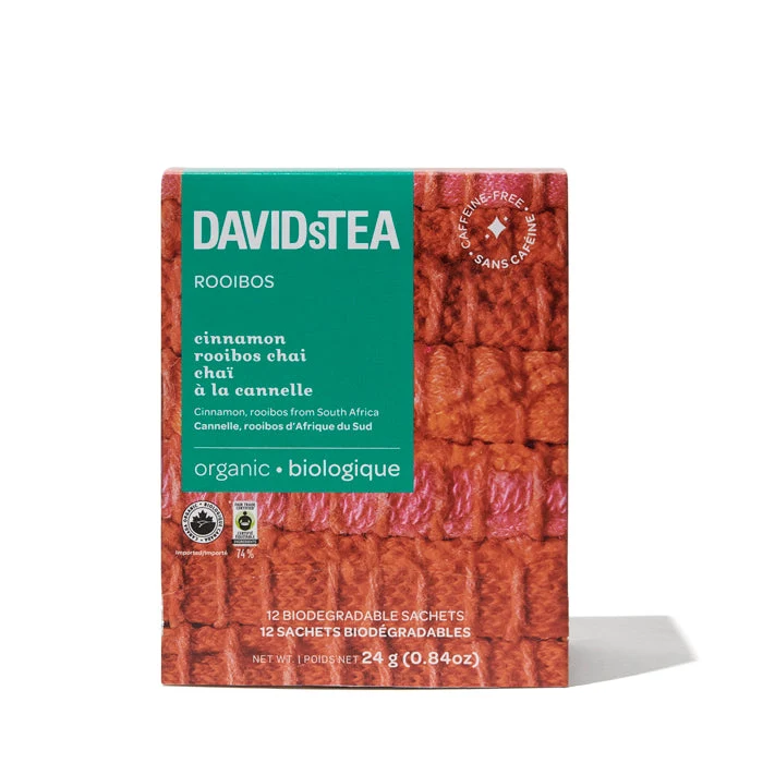 DAVIDsTEA Organic Cinnamon Rooibos Chai Tea Pack of 12 Sachets — SKU SB-FB6799-8BC6C63440EF30
