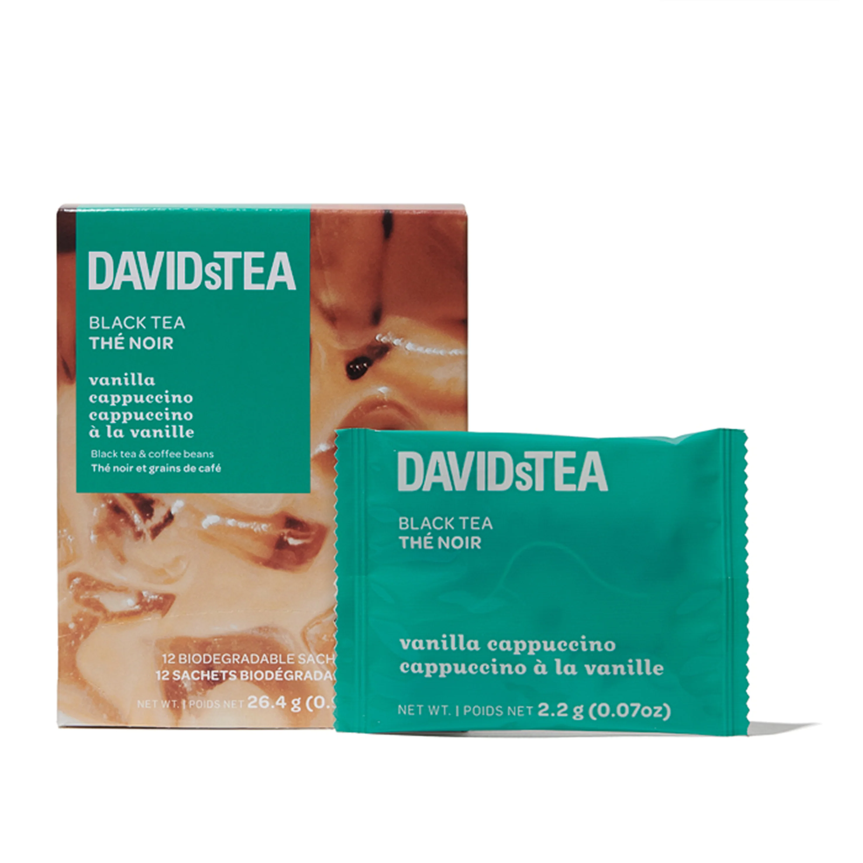 DAVIDsTEA Vanilla Cappuccino Tea Pack of 12 Sachets — SKU SB-FB6799-2B49285E2B5E06
