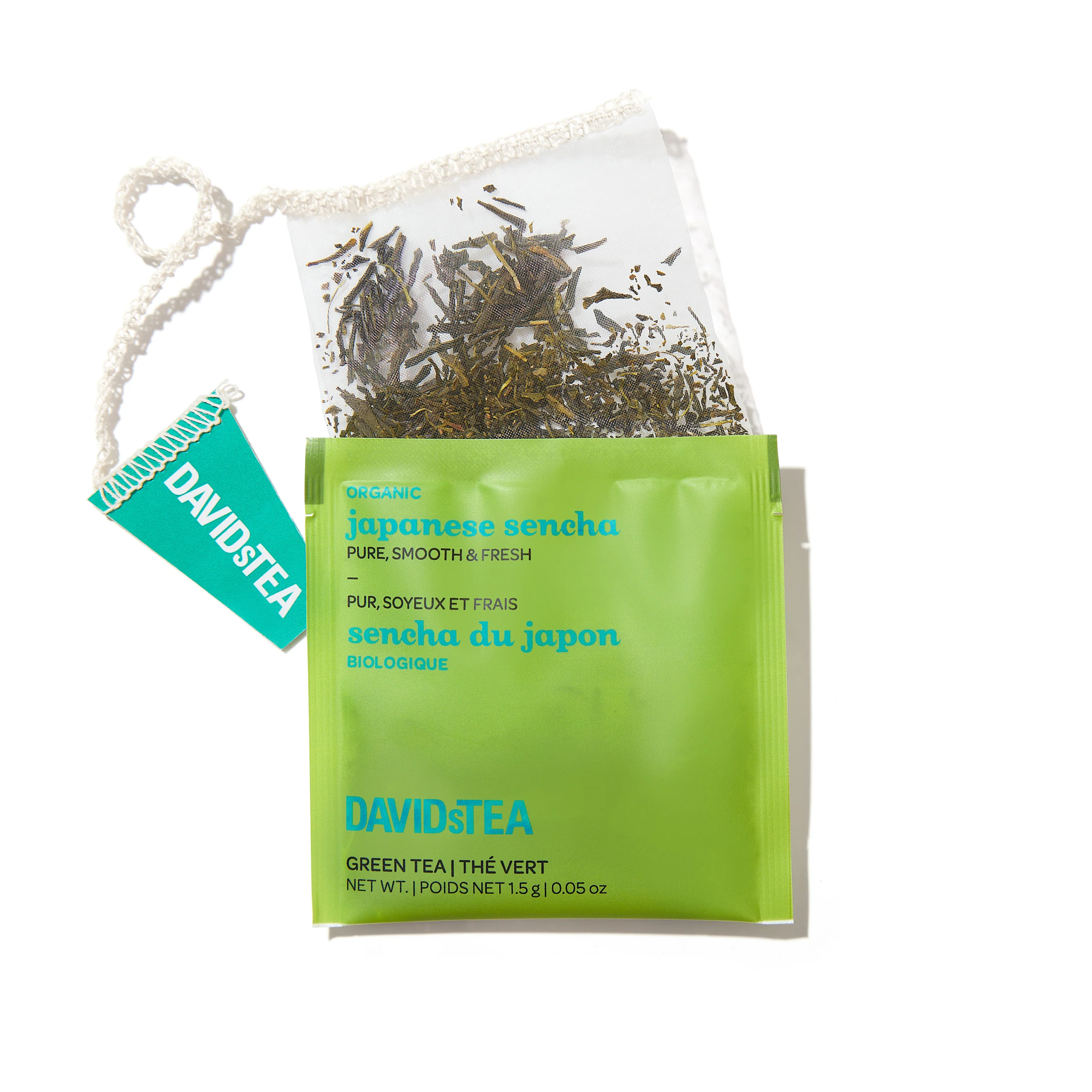 DAVIDsTEA Organic Japanese Sencha Tea Pack of 25 Sachets - Image 2