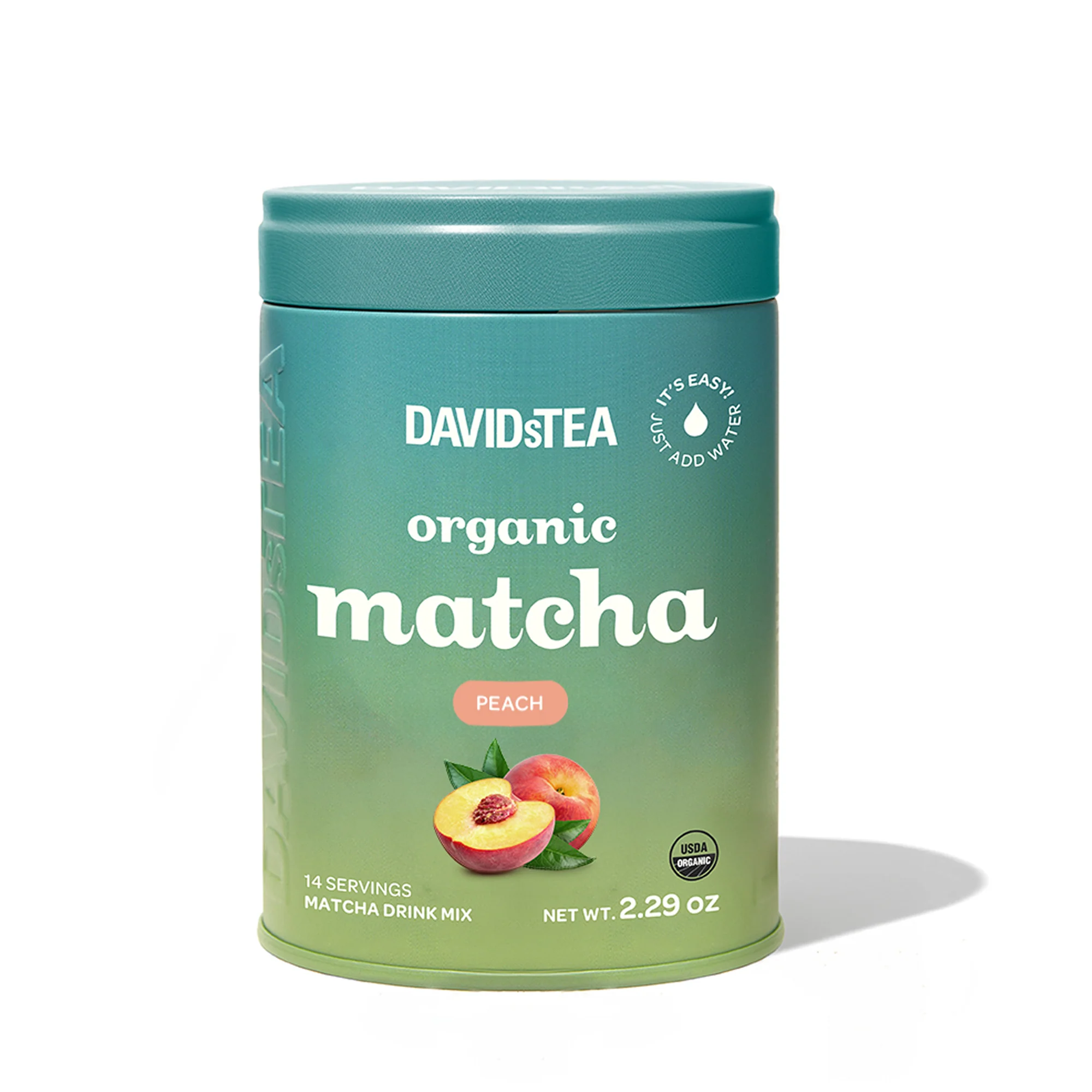 DAVIDsTEA Organic Peach Matcha Limited Edition Tin — SKU SB-FB6799-BC072C888EBAF5