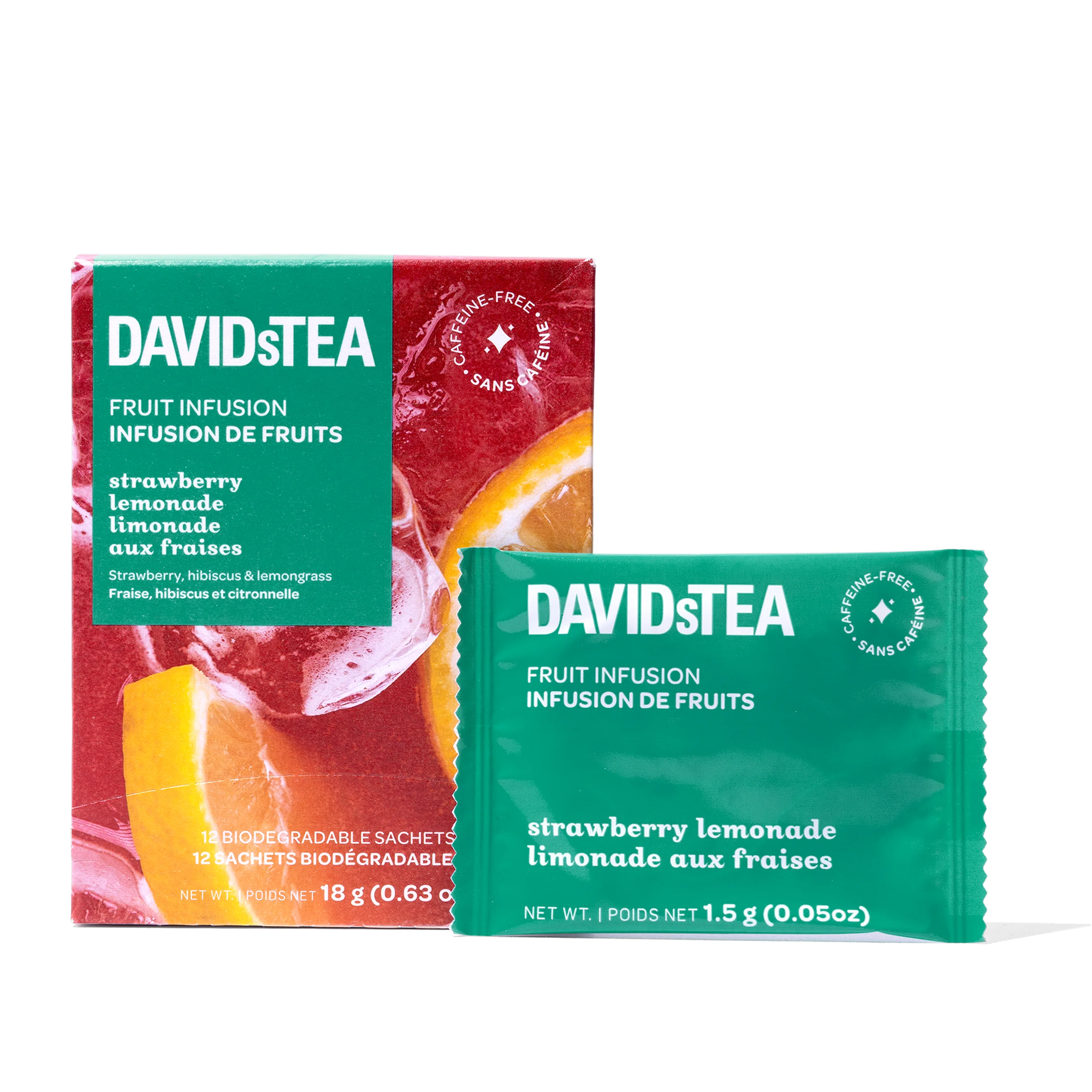 DAVIDsTEA Strawberry Lemonade Tea Pack of 12 Sachets — SKU SB-FB6799-73E75CF98918F7